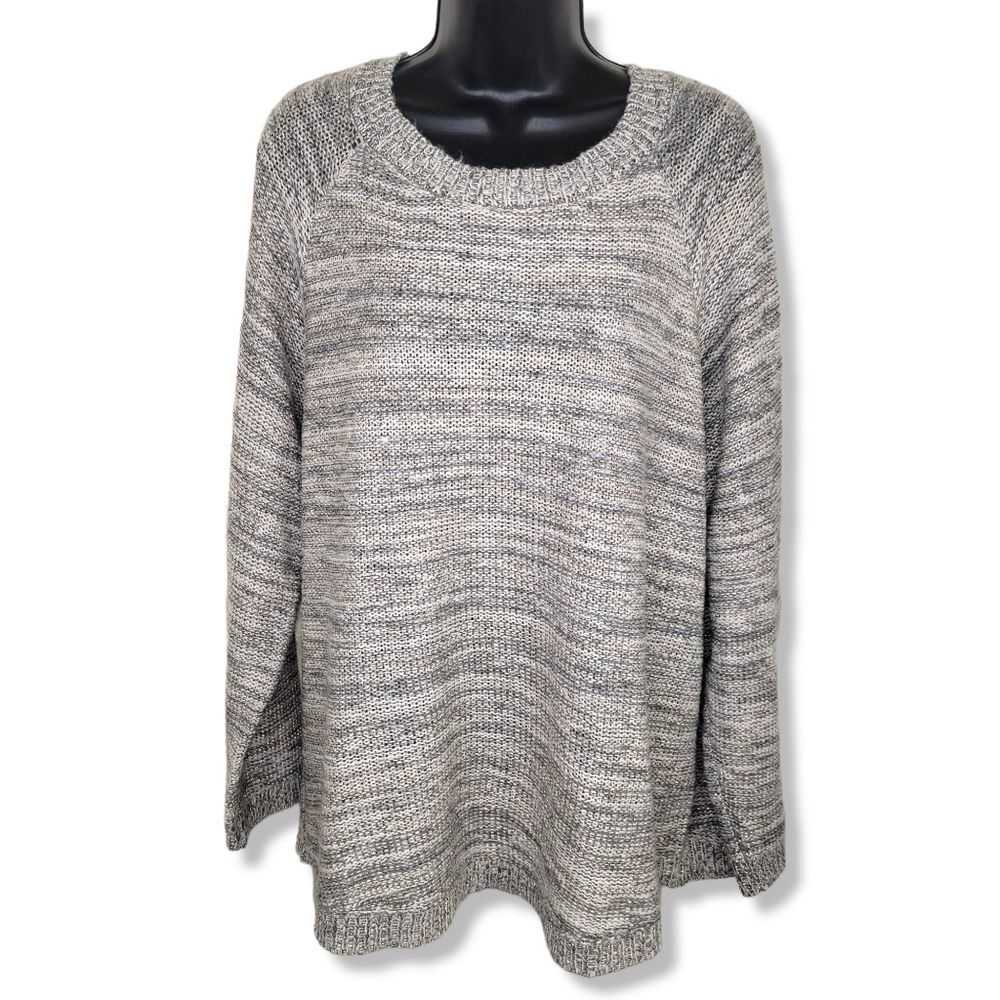 Avenue crewneck marled w/metallic thread sweater size 18/20